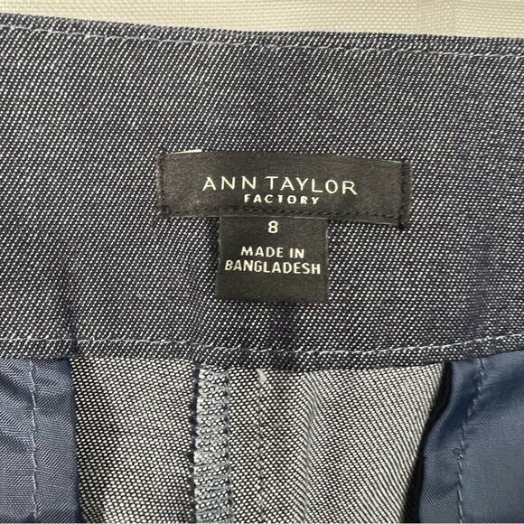 Ann Taylor Factory The Ankle Signature Grey Subtle Pattern Dress Pant Size 8 - Picture 9 of 10